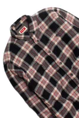 Винтажная фланелевая куртка Wrangler большая черная клетчатая 2000-е классические мужские - Изображение 1 из 2