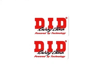 Vintage Aufkleber 2er Set D.I.D. Motorrad Rennkette Vinyl Original Superbike - Bild 1 von 1