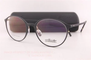 New Silhouette Eyeglass Frames Pure Wave 2953 9030 Black Cotton Titanium 51mm - Picture 1 of 5