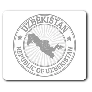 Rectangle Mouse Mat BW - Cool Republic Of Uzbekistan #40000 - Photo 1/8