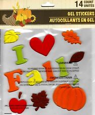 17 PC GEL Window Sticker Cling Decorations Give Thanks Thanksgiving Fall