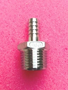 Stainless Steel 1/2" Hose Barb x 3/8" NPT Male Home Brew Fitting Water - Picture 1 of 2