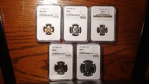 1967 NGC MS67 SPECIAL MINT SET 5 GEM UNCIRCULATED COINS BUY IT NOW! - Picture 1 of 12