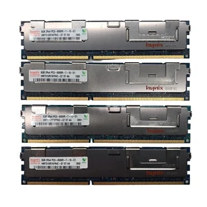 32 GB (4x8GB) DDR3 Server RAM | Hynix HMT31GR7AFR4C-G7 | PC3-8500R DDR3-1066 - Bild 1 von 1