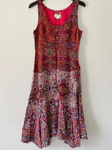VESTIDO FLORAL VISCOSA ASIMÉTRICA MAEVE BY ANTHROPOLOGIE TALLA 12 - Imagen 1 de 9