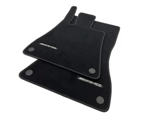 OEM AMG Floor Mats Velour Black Mercedes-Benz SL Original R232 Carpet Fabric - Picture 1 of 10