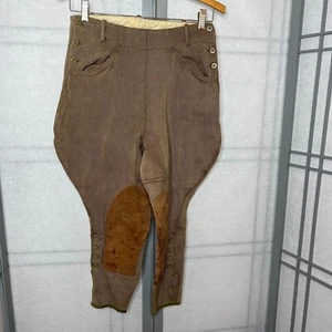Vintage 40s Equestrian Jodhpurs Riding Pants Adult Small Brown Breeches - Picture 1 of 7