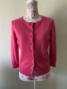 EXPRESS Women’s Fuchsia Pink Cashmere Cardigan Sweater Sz M / L - Picture 1 of 4