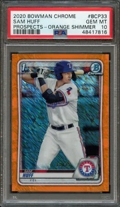 BB - 2020 Bowman Chrome - Orange Shimmer Ref 18/25 - #BCP33 - Sam Huff - PSA 10 - Picture 1 of 2