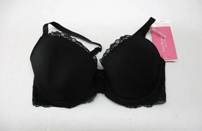 Sutiã Demi 010X06 Isaac Mizrahi IM13002 levemente forrado 38C preto novo com etiquetas - Imagem 1 de 2