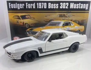 ACME 1:18 Foulger Ford 1970 Boss 302 Mustang Diecast WHITE Artikel #A1801835W NEU - Bild 1 von 9