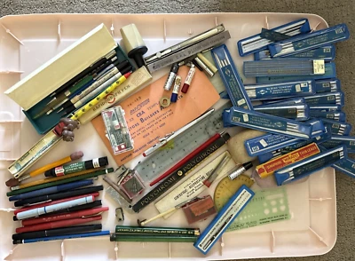 Vintage Drafting Tools ~ Supplies LOT Wrico, Staedtler, Eagle, Vemco, Keuffel 😊 - Image 1 of 4