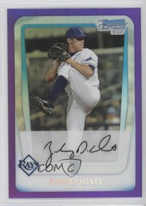 2011 Bowman Chrome Prospects Purple Refractor /799 Zach Quate #BCP143
