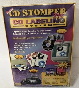 SEALED CD Stomper Pro CD Label Design Applicator System Kit PC Mac Software - Picture 1 of 4