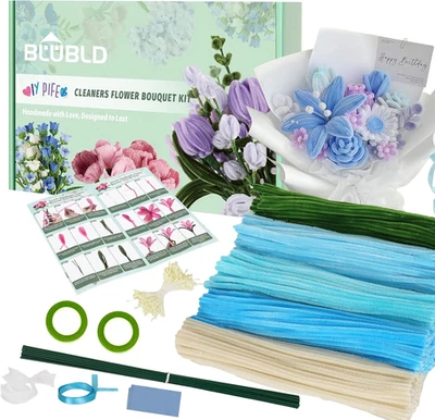 400 Pcs Pipe Cleaners Craft Kit, 5 Assorted Colors Pipe Cleaners Bulk,Arts and C - Image 1 of 4