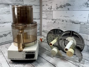 WORKING Cuisinart Food Processor DLC-10E Made In Japan w/attachments & Holder - Picture 1 of 24