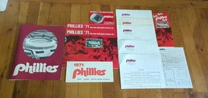 1971 Phillies Werbung Broschüre Pressemitteilung Ordner Zeitplan Sammlerstück Posten - Bild 1 von 4