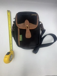 BILLINGHAM Compact Stowaway Pouch Camera Bag Shoulder Strap Black Canvas Leather - Picture 1 of 11