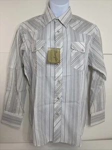 Wrangler Women's Long Sleeve Striped Pearl Snap Western Shirt Large New NWT - Picture 1 of 8