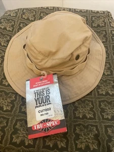 Tru-Spec Boonie Sun Hat Cap Cinch Beige Size 7 NWT - Picture 1 of 6