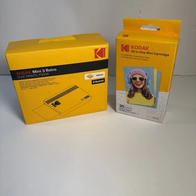 Kodak Mini 3 retro Portable Photo Printer and pack of 20 Sheets  - Image 1 of 4