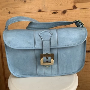 De Colección Azul Bolso de Escolta Estuche Rígido Equipaje de Transporte Viaje Correa para el Hombro *defecto* - Imagen 1 de 10