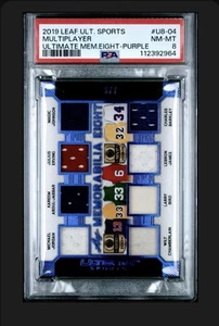 2019 Leaf Memorabilia Eight Purple 5/7 JordanWiltBirdKareemErvingMagicJamesChuck - Picture 1 of 2