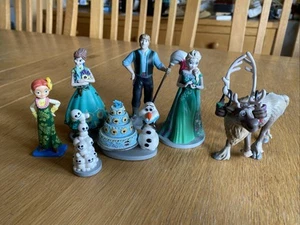 Frozen Prinzessin Anna, Elsa, Kristoff, Sven & Olaf PVC Figurenset Tortenaufsatz - 7 Teile - Bild 1 von 7