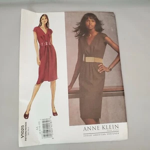 Abito Vogue modello cucito V1025 Anne Klein New York Misses non tagliato AA 6-12 - Foto 1 di 6