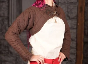 Medieval thick padded gambeson for unisex gambeson brown colour - Picture 1 of 3