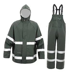 Rain Suit For Men & Women Waterproof Heavy Duty Rain Gear XX-Large Green - Picture 1 of 6