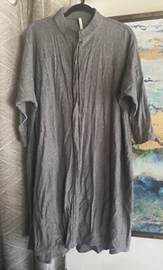 Aphru Dress Womens Size Medium Grey 3/4 Sleeves  Buttons - Picture 1 of 8
