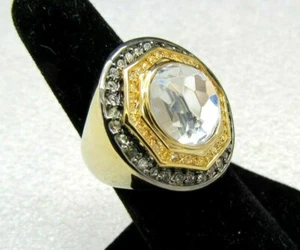 HSN  Loree Rodkin Pave STERLING SILVER & RHODIUM Love & Rock Ring Sz 6 $199 - Picture 1 of 7