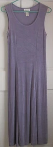 LL Bean Freeport Studio Petite Purple Acetate Blend Slinky Stretchy Dress Sz MP - Picture 1 of 7