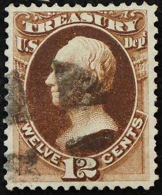 U.S. Used Stamp Scott #O78 12c Treasury Official. VF-XF Crossroads Fancy Cancel - Image 1 of 2