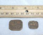 ANTIQUE BRASS SCALE 6 & 3 DWTS PENNY STANDARD WEIGHT ENGLAND WEIGHTS