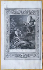 The Moon and Endymion - Original Print Picart Temple of Muses  - 1732