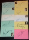 Classic Film Stars Autograph 4x6 Card Lot (10) (Basehart, Fong, Johnson & More)