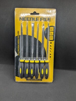 6pc precision needle steel file set with handles 150mm 3d printing diy tool kit - Image 1 of 4