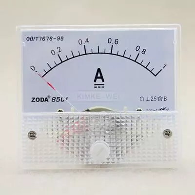 DC 0-1A Analog Amp Meter Ammeter Current Panel New - Image 1 of 4