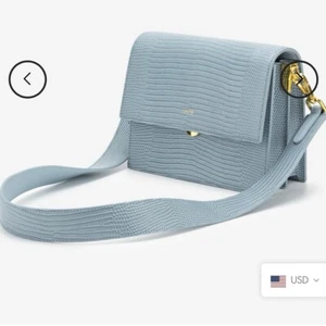 BNWT JW Pei Mini Flap Bag, light blue snake embossed, gold hardware - Picture 1 of 7