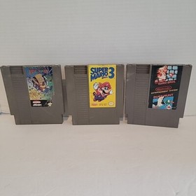 Vintage NINTENDO NES LOT - SIMPSONS BART VS THE WORLD SUPER MARIO 3 Duck Hunt