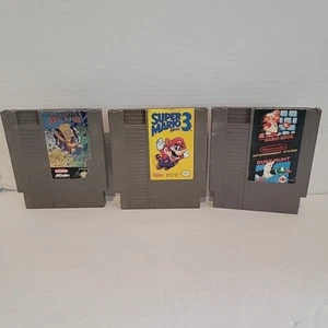 Vintage NINTENDO NES LOT - SIMPSONS BART VS THE WORLD SUPER MARIO 3 Duck Hunt - Bild 1 von 8