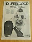 Dr Feelgood Private Practice 1978 Full Page Press Advert Poster Size  37/26Cm