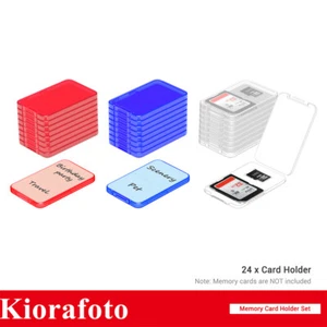 24PCS Clear SD MicroSD TF Card Case Holder Memory Card Storage Box Transparent - Picture 1 of 9