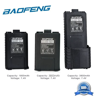 BAOFENG BL-5 BF-F9 BF-F8 Li-Ion Battery for UV-5R *1800*3800*mAh 7.4V - Image 1 of 4