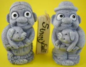 JEJU ISLAND KOREAN SOUVENIR DOLL 5" Tall Figures Pig couple Symbol - Picture 1 of 12
