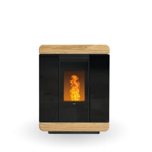 KLOVER STUFA A PELLET DIVA WOOD AIR 9KW CON FRONTALE IN LEGNO MASSELLO - Foto 1 di 6