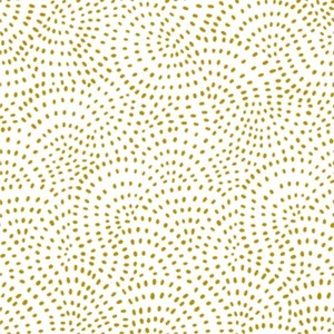 Twist - Gold Metallic on White by Dashwood Studio 100% Cotton Fabric Fat Quarter - Picture 1 of 1