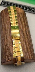 Vintage stainless steel yellow watch bracelet 18 mm length 164 mm - Picture 1 of 12